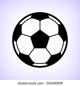 Soccer ball -  black vector icon