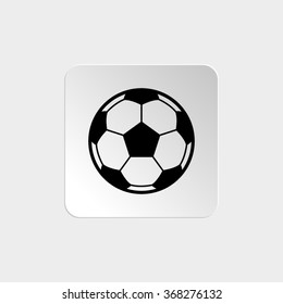 Soccer ball  - black vector icon