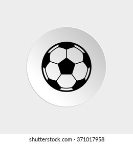 Soccer ball -  black vector icon