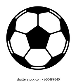 Soccer ball black and white vector icon