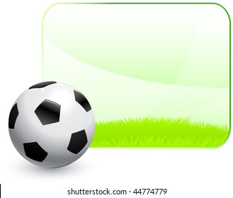 Bola de futebol com fundo de quadro da natureza em branco ilustração original do vetor AI8 compatível