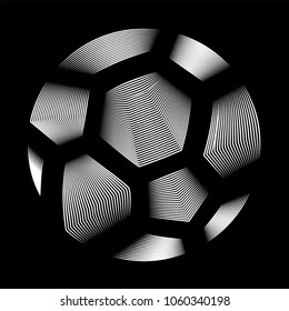 soccer ball blend wireframe icon football