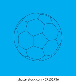 Soccer ball blueprint drawing