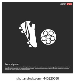 Soccer ball and boot icon