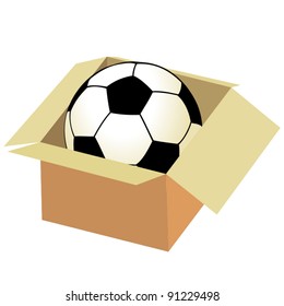 Soccer ball in the box