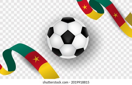 Soccer ball. Bright sports banner in yellow and green. Vector