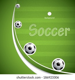 Soccer ball brochure, vector illustration