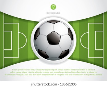Soccer ball brochure.Vector