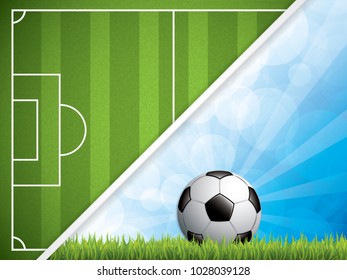 Soccer ball brochure.Vector illustration.