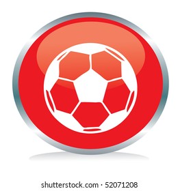 Soccer ball button sign