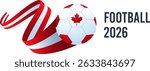 Soccer ball with Canada flag vector design