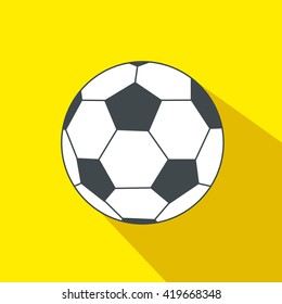 Soccer ball cartoon flat icon. Brazil. Vector illustration.