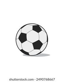 Soccer ball in cartoon style isolated on a white background. Football ball. Sport and games icon. Vector illustration stock illustration