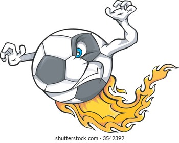 Soccer Ball Character Vector Illustration