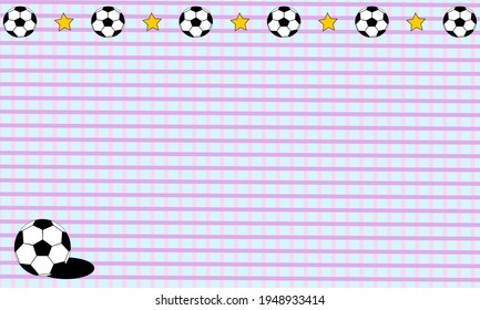 Soccer ball and check blue