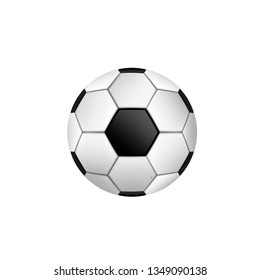 Soccer Ball With Classic Design Isolated. Vector Illustration.