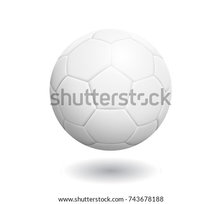 Soccer Ball With Classic Design Isolated On White Background. Vector Illustration.