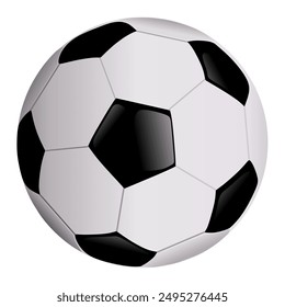 Soccer ball classic realistic vector illustration with white background