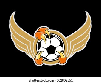  Soccer ball with claw vector design