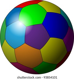 soccer ball in color
