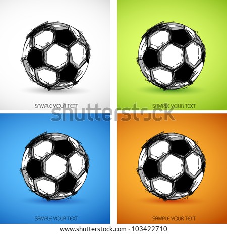 Soccer ball color set