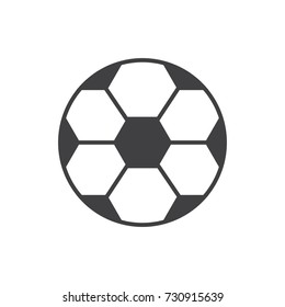 Soccer ball colored flat line icon.