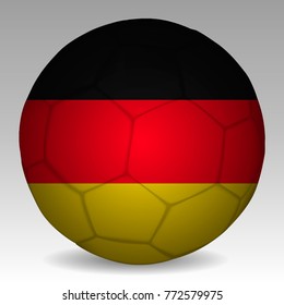 Soccer ball in the colors of the germany flag. Vector illustration EPS 10.