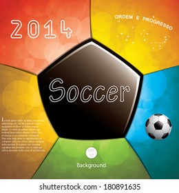 Soccer ball concept background vector illustration