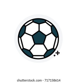 Soccer ball concept Isolated Line Vector Illustration editable Icon