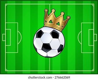 Soccer ball and crown