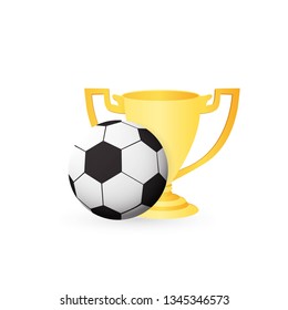 Soccer Game Award Vector Football Ball Stock Vector (Royalty Free ...