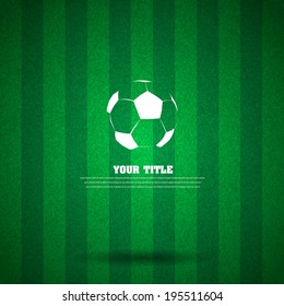 Soccer ball design on green grass background, vector illustration