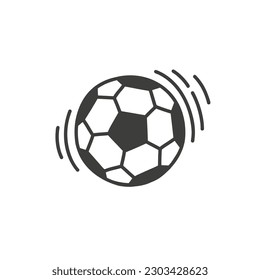 soccer ball doodle icon, vector color illustration