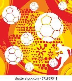 Soccer ball dot background graphic design vector art