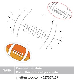 Soccer Ball. Dot to dot educational game for kids.