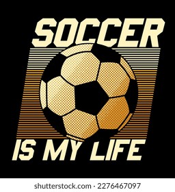 SOCCER BALL DRAWING IN WARM TONES