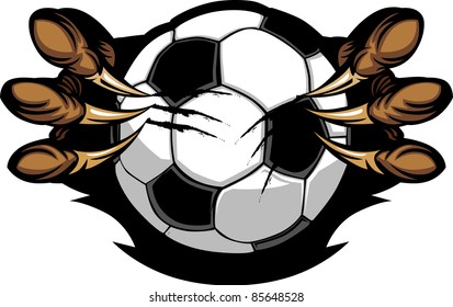 Soccer Ball With Eagle Talons Vector Image