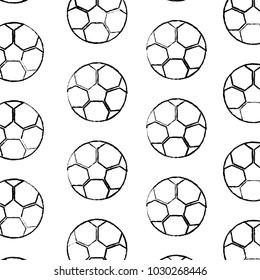 soccer ball equipment seamless pattern