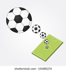 soccer ball and soccer field