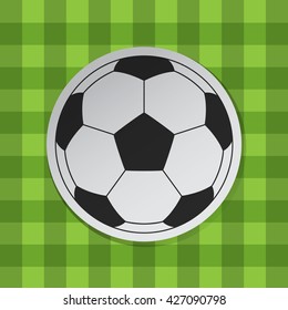 Soccer ball with soccer field background