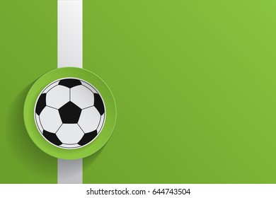 Soccer ball with soccer field background