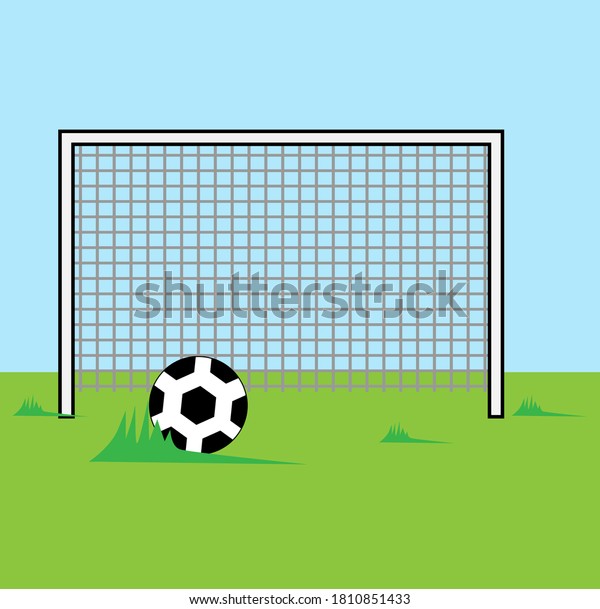 Soccer Ball Field Goal Vector Stock Vector (Royalty Free) 1810851433 ...