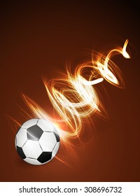 Soccer ball in fire