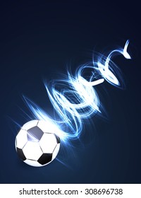 Soccer ball in fire