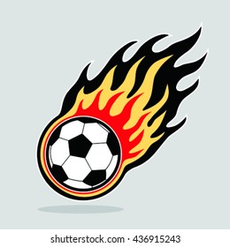 soccer ball with fire in belgium flag 