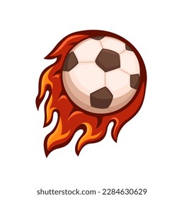 Soccer Ball Fire Sport Mascot Logo Symbol cartoon illustration vector
