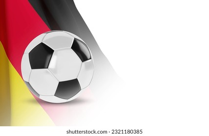 Soccer ball with flag of German on white background. EPS10 vector