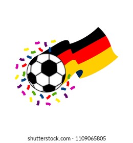 Soccer ball with the flag of Germany