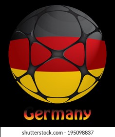 soccer ball with the flag of Germany