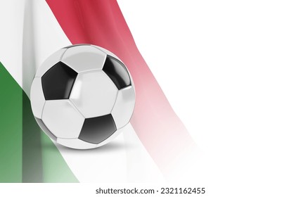 Soccer ball with flag of Hungary on white background. EPS10 vector